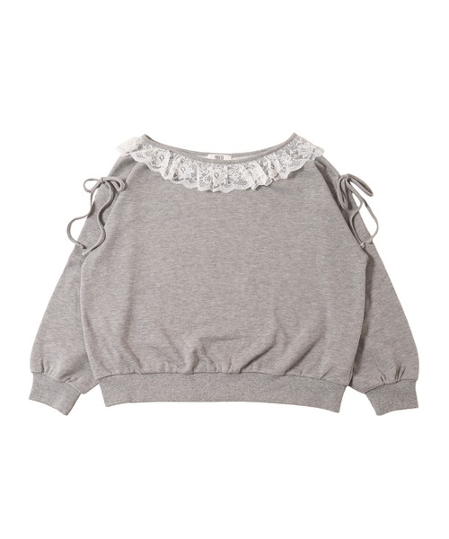 PHILLY（フィリー）の「《セットアップ可能★》レースパイピングオフショルスウェット（スウェット・レディース・アイボリー/グレー・FREE）」の22枚目の写真