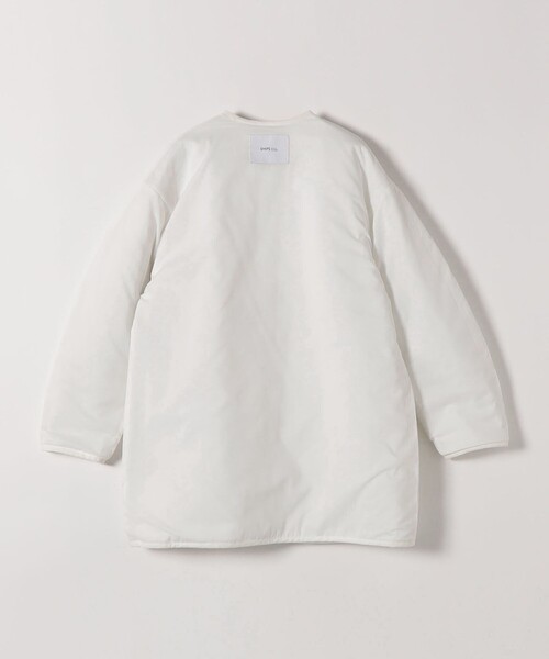 SHIPS any: キルティング ステッチ ノーカラー ミディ コート（ノー