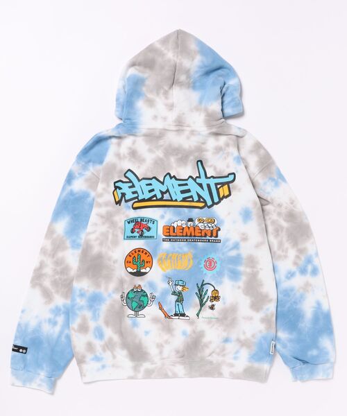 ELEMENT(エレメント)の「ELEMENT/エレメント ACOMPANY HOOD YOUTH キッズ パーカー BG025021(パーカー・キッズ・ホワイト×ブルー/ブラック×ホワイト・130cm/140cm/150cm/160cm)」の4枚目の写真
