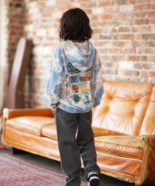 ELEMENT(エレメント)の「ELEMENT/エレメント ACOMPANY HOOD YOUTH キッズ パーカー BG025021(パーカー・キッズ・ホワイト×ブルー/ブラック×ホワイト・130cm/140cm/150cm/160cm)」の7枚目の写真
