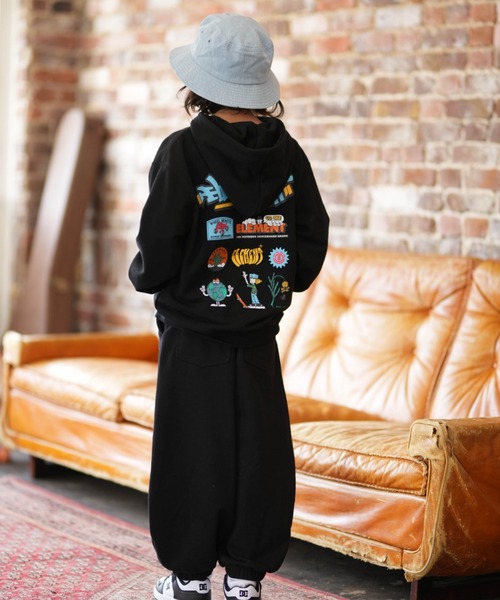 ELEMENT(エレメント)の「ELEMENT/エレメント ACOMPANY HOOD YOUTH キッズ パーカー BG025021(パーカー・キッズ・ホワイト×ブルー/ブラック×ホワイト・130cm/140cm/150cm/160cm)」の13枚目の写真
