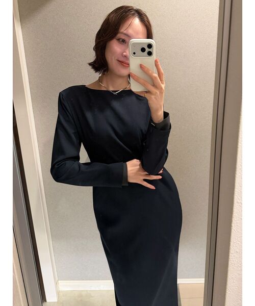 LAGUNAMOON（ラグナムーン）の「【ソンイさんコラボ】LADYセレモニーワンピース 【オケージョン】（ワンピース・レディース・チャコールグレー/ネイビー・MEDIUM/SMALL）」の19枚目の写真