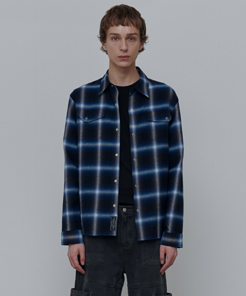ANYTIME LOREAK(エニタイムロレーク)の「VIOLA CHECK SHIRT-BLUE(シャツ/ブラウス・レディース・その他・LARGE/MEDIUM)」の1枚目の写真