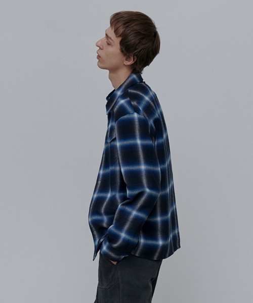 ANYTIME LOREAK(エニタイムロレーク)の「VIOLA CHECK SHIRT-BLUE(シャツ/ブラウス・レディース・その他・LARGE/MEDIUM)」の3枚目の写真