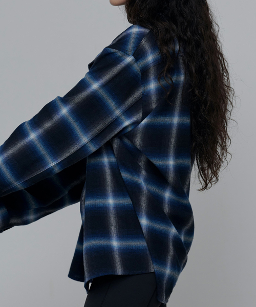 ANYTIME LOREAK(エニタイムロレーク)の「VIOLA CHECK SHIRT-BLUE(シャツ/ブラウス・レディース・その他・LARGE/MEDIUM)」の4枚目の写真