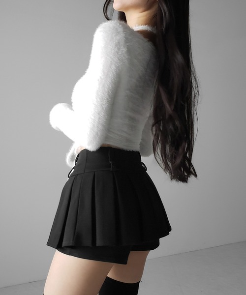 me+em select(ミームセレクト)の「【 インパン裏地付 】プリーツスウェットマイクロミニスカパン / plests sweat micro mini skirt pants(その他パンツ・レディース・グレー/ブラック/チャコール・SMALL/MEDIUM/LARGE)」の18枚目の写真