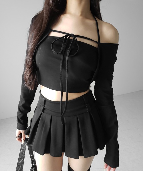 me+em select(ミームセレクト)の「【 インパン裏地付 】プリーツスウェットマイクロミニスカパン / plests sweat micro mini skirt pants(その他パンツ・レディース・グレー/ブラック/チャコール・SMALL/MEDIUM/LARGE)」の19枚目の写真