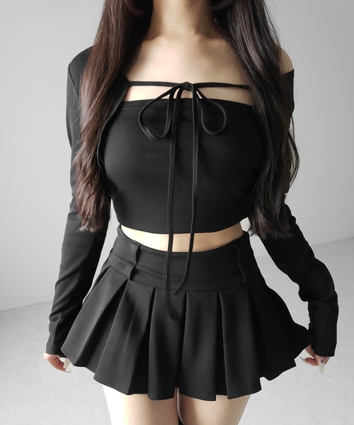 me+em select(ミームセレクト)の「【 インパン裏地付 】プリーツスウェットマイクロミニスカパン / plests sweat micro mini skirt pants(その他パンツ・レディース・グレー/ブラック/チャコール・SMALL/MEDIUM/LARGE)」の21枚目の写真