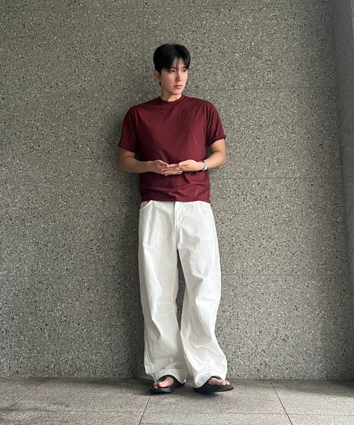 ANALOG MOOD(アナログムード)の「ソフト無地半袖Tシャツ(ワイン)(Tシャツ/カットソー・レディース・その他・2XL/L/M/S/XL)」の12枚目の写真