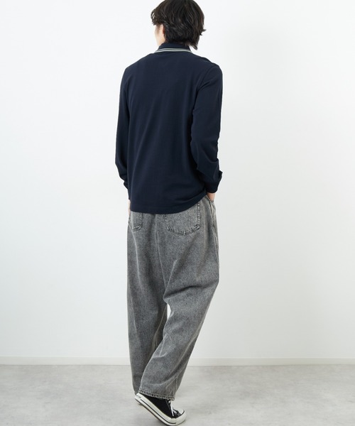 FRED PERRY（フレッドペリー）の「[FRED PERRY/フレッドペリー] ツインティップライン ロングスリーブポロシャツ M3636（ポロシャツ・レディース・ダークグリーン/ブラック系1/ブラック系/キナリ/ホワイト/ネイビー/ブラック/ネイビー系・S/M/L/XL）」の9枚目の写真