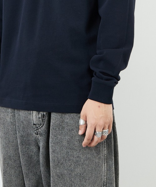 FRED PERRY（フレッドペリー）の「[FRED PERRY/フレッドペリー] ツインティップライン ロングスリーブポロシャツ M3636（ポロシャツ・レディース・ダークグリーン/ブラック系1/ブラック系/キナリ/ホワイト/ネイビー/ブラック/ネイビー系・S/M/L/XL）」の11枚目の写真