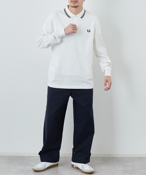 雙條紋 長袖POLO衫 M3636