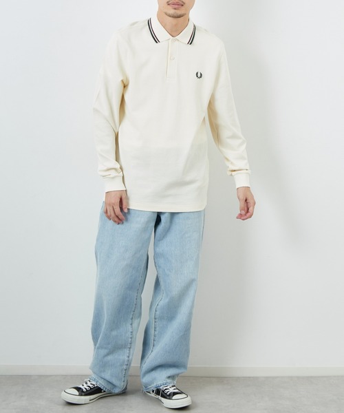 雙條紋 長袖POLO衫 M3636