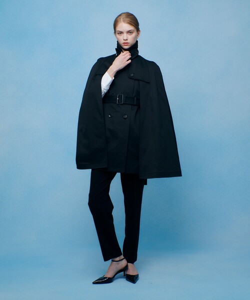LOULOU WILLOUGHBY(ルルウィルビー)の「【LOULOU WILLOUGHBY】ハイバックテーパードパンツ(スラックス・レディース・ブラック/オフホワイト/ピンク・1/2)」の3枚目の写真