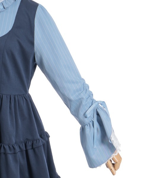 axes femme POETIQUE（アクシーズファムポエティック）の「姫袖風ジャンスカドッキングワンピース（ワンピース・レディース・ネイビー/ブラック/ピンク・MEDIUM）」の13枚目の写真