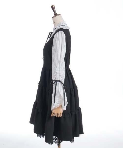 axes femme POETIQUE（アクシーズファムポエティック）の「姫袖風ジャンスカドッキングワンピース（ワンピース・レディース・ネイビー/ブラック/ピンク・MEDIUM）」の15枚目の写真