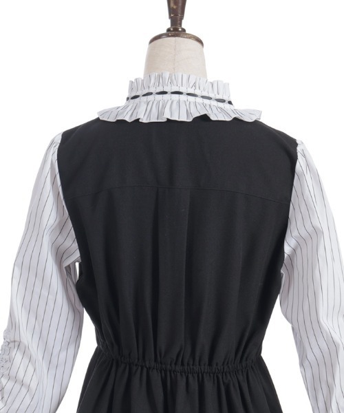 axes femme POETIQUE（アクシーズファムポエティック）の「姫袖風ジャンスカドッキングワンピース（ワンピース・レディース・ネイビー/ブラック/ピンク・MEDIUM）」の20枚目の写真