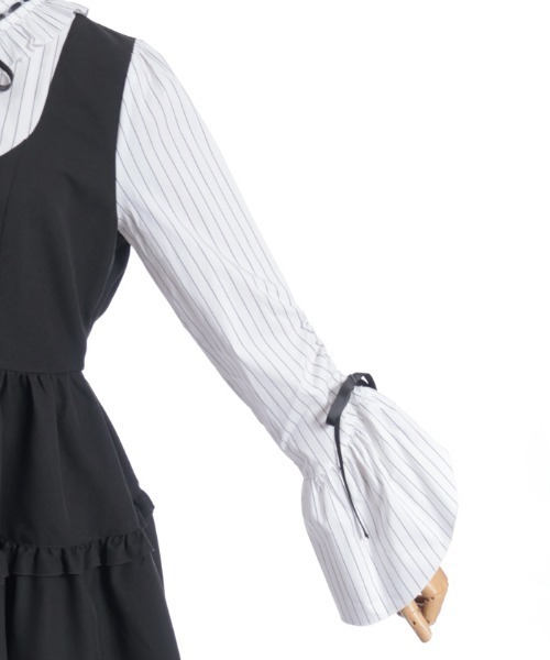 axes femme POETIQUE（アクシーズファムポエティック）の「姫袖風ジャンスカドッキングワンピース（ワンピース・レディース・ネイビー/ブラック/ピンク・MEDIUM）」の21枚目の写真