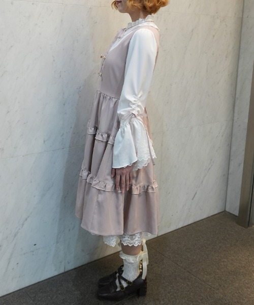 姫袖風ジャンスカドッキングワンピース（ワンピース）｜axes femme