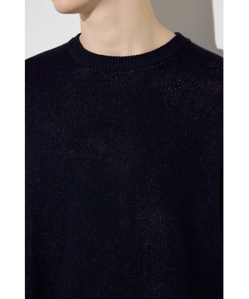 AZUL by moussy(アズールバイマウジー)の「裏配色リネンミックスニットトップス(ニット/セーター・メンズ・ブラック/グレー/ブルー・LARGE/MEDIUM)」の10枚目の写真