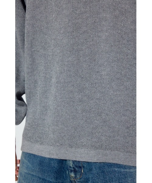 AZUL by moussy(アズールバイマウジー)の「裏配色リネンミックスニットトップス(ニット/セーター・メンズ・ブラック/グレー/ブルー・LARGE/MEDIUM)」の17枚目の写真