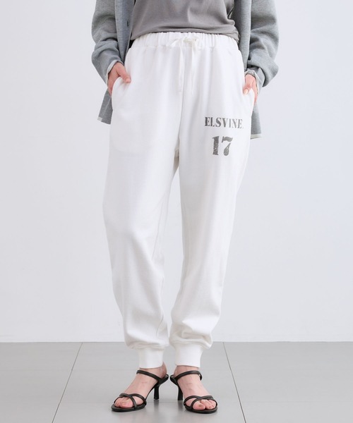 BARNYARDSTORM（バンヤードストーム）の「BARNYARDSTORM / 裏毛ステンシルパンツ【一部店舗限定】（スウェットパンツ・レディース・ホワイト/グレー・FREE）」の13枚目の写真