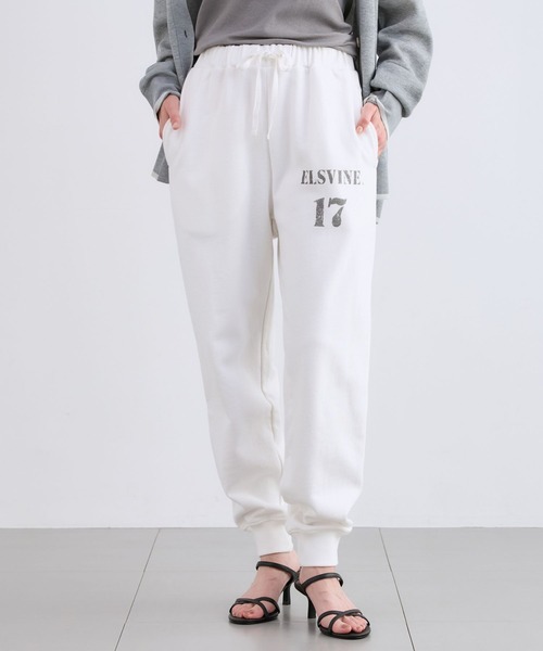 BARNYARDSTORM（バンヤードストーム）の「BARNYARDSTORM / 裏毛ステンシルパンツ【一部店舗限定】（スウェットパンツ・レディース・ホワイト/グレー・FREE）」の14枚目の写真