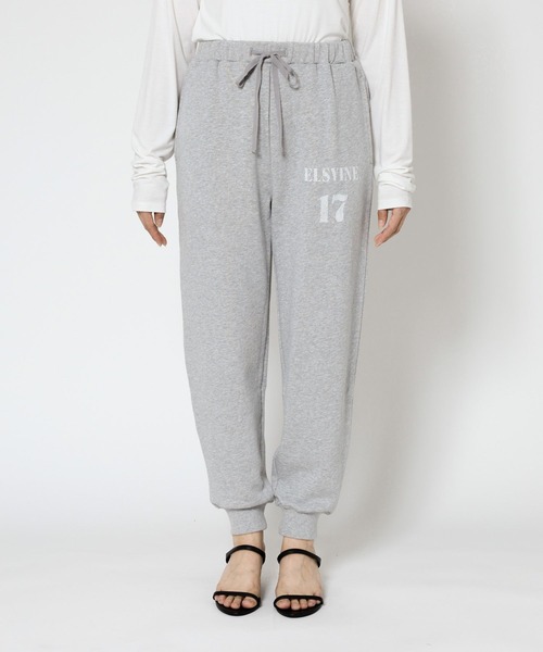 BARNYARDSTORM（バンヤードストーム）の「BARNYARDSTORM / 裏毛ステンシルパンツ【一部店舗限定】（スウェットパンツ・レディース・ホワイト/グレー・FREE）」の3枚目の写真