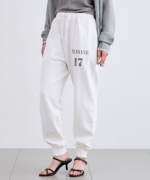 BARNYARDSTORM（バンヤードストーム）の「BARNYARDSTORM / 裏毛ステンシルパンツ【一部店舗限定】（スウェットパンツ・レディース・ホワイト/グレー・FREE）」の15枚目の写真