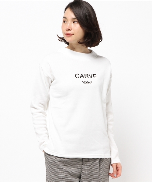 ikka(イッカ)の「ウレタン刺繍裏起毛ハイネック(Tシャツ/カットソー・レディース・ホワイト/グレー/ブラック・LARGE/MEDIUM)」の2枚目の写真