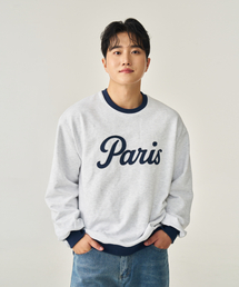 DOUBLE EIGHT（ダブルエイト）の「PARIS アプリケ スウェット (ホワイトメランジ)（スウェット）」