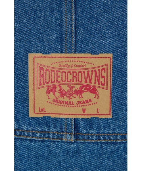 RODEO CROWNS WIDE BOWL（ロデオクラウンズワイドボウル）の「ニットドッキングルーズデニムジャケット（デニムジャケット・レディース・ブラック/ブルー・FREE）」の18枚目の写真