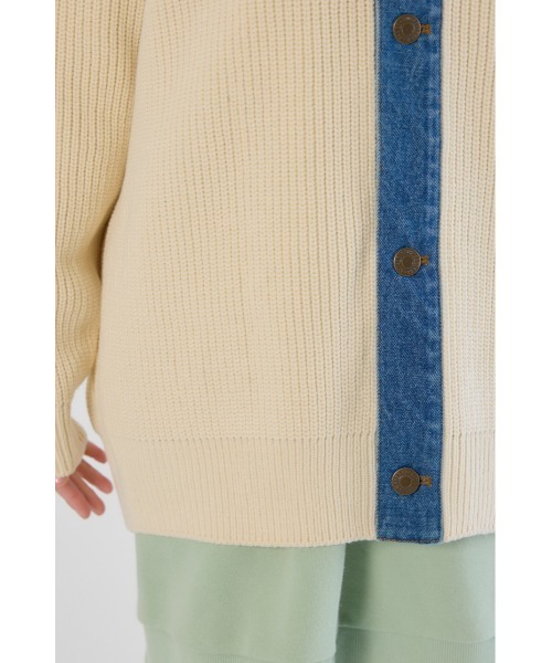 RODEO CROWNS WIDE BOWL（ロデオクラウンズワイドボウル）の「ニットドッキングルーズデニムジャケット（デニムジャケット・レディース・ブラック/ブルー・FREE）」の20枚目の写真