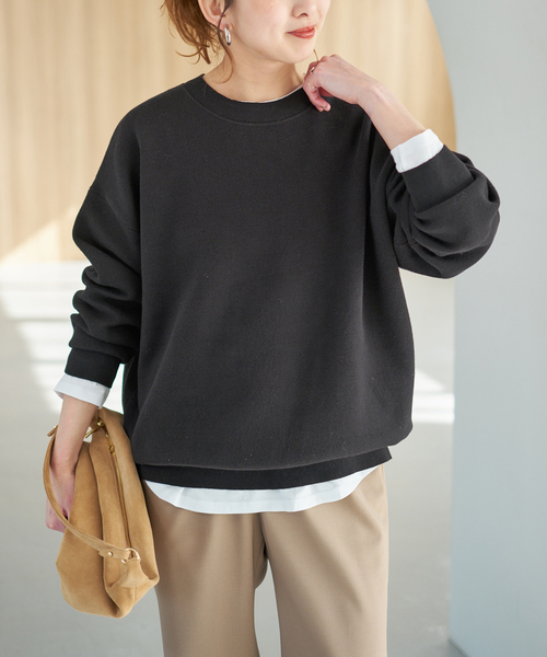 Spick & Span（スピックアンドスパン）の「《一部店舗+WEB限定》2枚SET ルーズニット&カット（ニット/セーター・レディース・ブラック/グリーン/ブラウン/ライトグレー・FREE）」の9枚目の写真