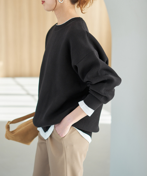 Spick & Span（スピックアンドスパン）の「《一部店舗+WEB限定》2枚SET ルーズニット&カット（ニット/セーター・レディース・ブラック/グリーン/ブラウン/ライトグレー・FREE）」の11枚目の写真