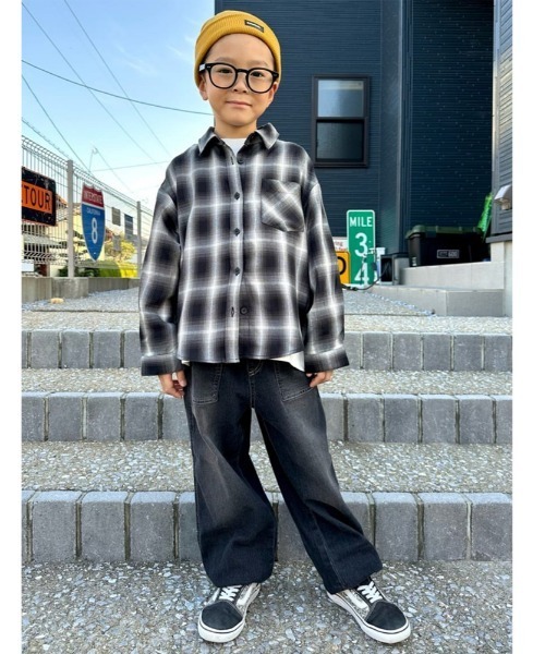 MPS（エムピーエス）の「【MPS】デニムジョガーパンツ ( キッズ/ ウエストゴム / リラックスフィット / アンクルリブ)（その他パンツ・キッズ・ブラック/ダークインディゴブルー・130/140/150/160）」の11枚目の写真