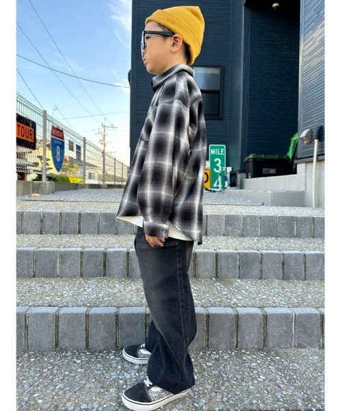 MPS（エムピーエス）の「【MPS】デニムジョガーパンツ ( キッズ/ ウエストゴム / リラックスフィット / アンクルリブ)（その他パンツ・キッズ・ブラック/ダークインディゴブルー・130/140/150/160）」の12枚目の写真