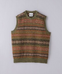 Jamieson's of Shetland | <Jamieson`s> Fair Isle Crew Neck Vest/フェアアイル クルーネック ベスト(ニット/セーター)