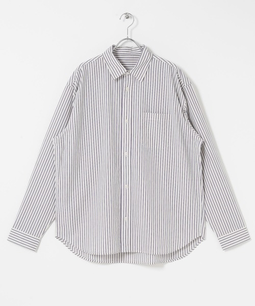 URBAN RESEARCH Sonny Label(アーバンリサーチサニーレーベル)の「ストライプレギュラーカラーシャツ(シャツ/ブラウス・メンズ・オフホワイト/ブルー/ホワイト・MEDIUM/LARGE)」の4枚目の写真