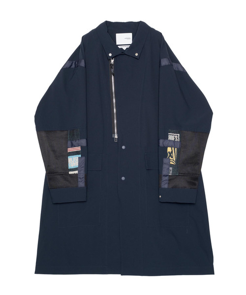 yoshiokubo（ヨシオクボ）の「yoshiokubo ヨシオクボ / MULTI-LOGO LONG COAT ゴブラン織マルチロゴロングコート / YKS26515（その他アウター・メンズ・ネイビー・3/2）」の10枚目の写真