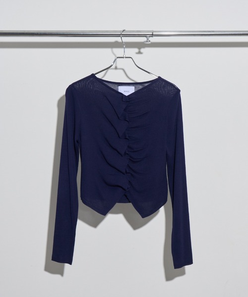 NOGLE(ノグル)の「【NOGLE/ノグル】フリルギャザーエアリーカーディガン(カーディガン/ボレロ・レディース・レッド/アイボリー/ネイビー/グレー・FREE)」の17枚目の写真