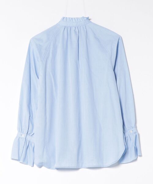 LA MARINE FRANCAISE(マリン フランセーズ)の「フリルブラウス(シャツ/ブラウス・レディース・ホワイト/サックスブルー・FREE)」の8枚目の写真