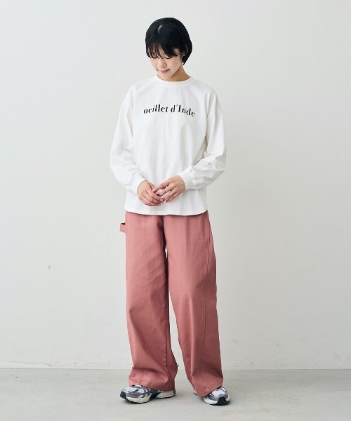 Live in comfort（リブインコンフォート）の「リブ　イン　コンフォート  一枚で着てサマになる　便利なオーガニックコットンロゴＴシャツ（Tシャツ/カットソー・レディース・ネイビー・S）」の6枚目の写真