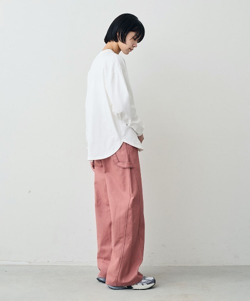 Live in comfort（リブインコンフォート）の「リブ　イン　コンフォート  一枚で着てサマになる　便利なオーガニックコットンロゴＴシャツ（Tシャツ/カットソー・レディース・ネイビー・S）」の8枚目の写真