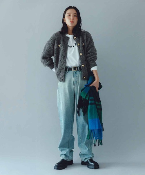 Live in comfort（リブインコンフォート）の「リブ　イン　コンフォート  一枚で着てサマになる　便利なオーガニックコットンロゴＴシャツ（Tシャツ/カットソー・レディース・ネイビー・S）」の14枚目の写真