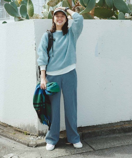 Live in comfort（リブインコンフォート）の「リブ　イン　コンフォート  一枚で着てサマになる　便利なオーガニックコットンロゴＴシャツ（Tシャツ/カットソー・レディース・ネイビー・S）」の15枚目の写真