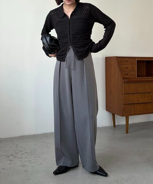 CAPRICIEUX LE'MAGE（カプリシューレマージュ）の「レースシャーリングホックカーディガン（カーディガン/ボレロ・レディース・ホワイト/ブラック・FREE）」の20枚目の写真