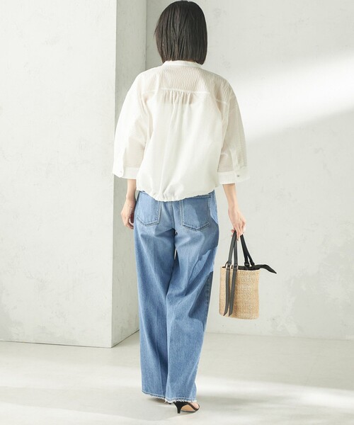 SHIPS（シップス）の「upper hights:THE SISTER MID-R（その他パンツ・レディース・ブルー・23/24/25）」の4枚目の写真