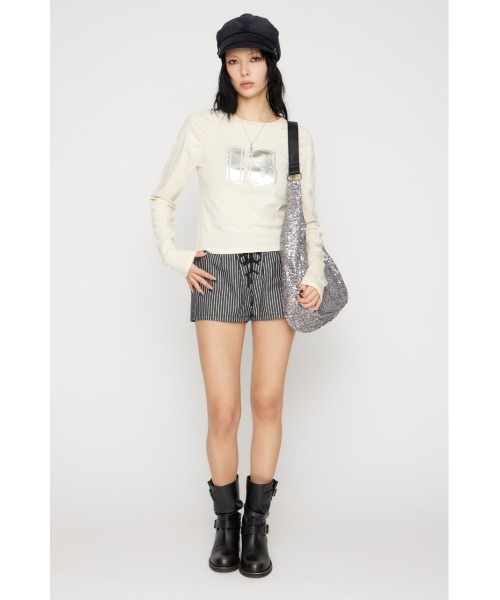 LAGUA GEM(ラグアジェム)の「PUFF SLEEVE NUMBER トップス(Tシャツ/カットソー・レディース・アイボリー/ライトブルー/チャコールグレー・FREE)」の7枚目の写真