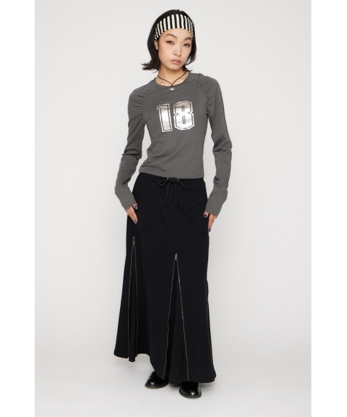 LAGUA GEM(ラグアジェム)の「PUFF SLEEVE NUMBER トップス(Tシャツ/カットソー・レディース・アイボリー/ライトブルー/チャコールグレー・FREE)」の15枚目の写真
